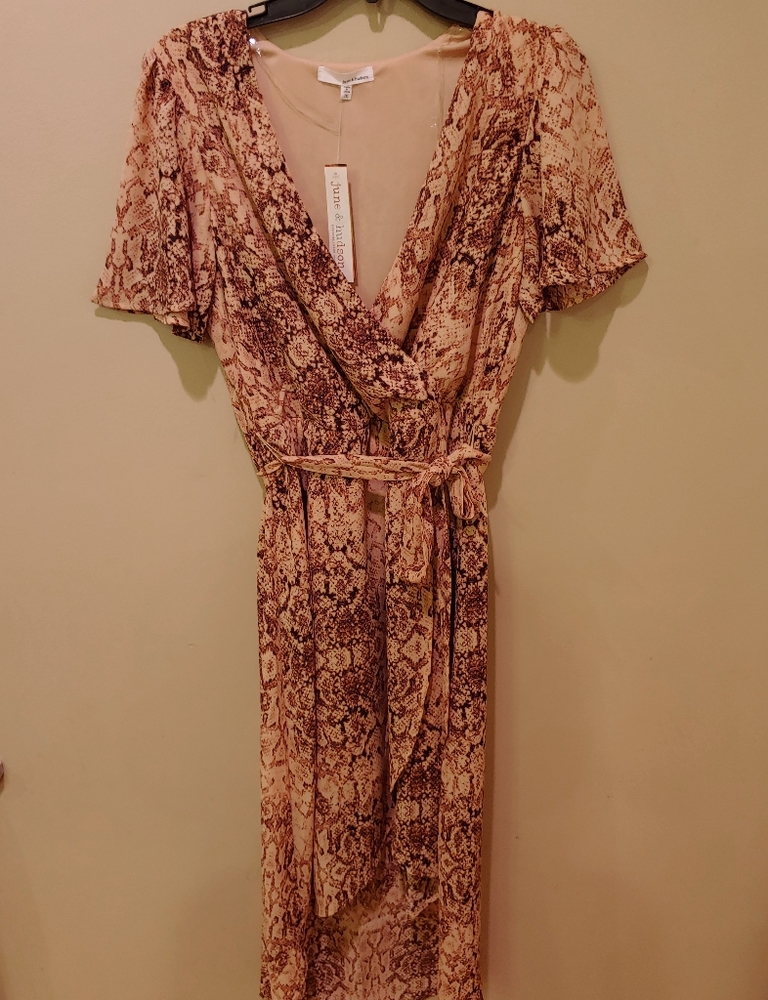 June and Hudson snakeskin print dress